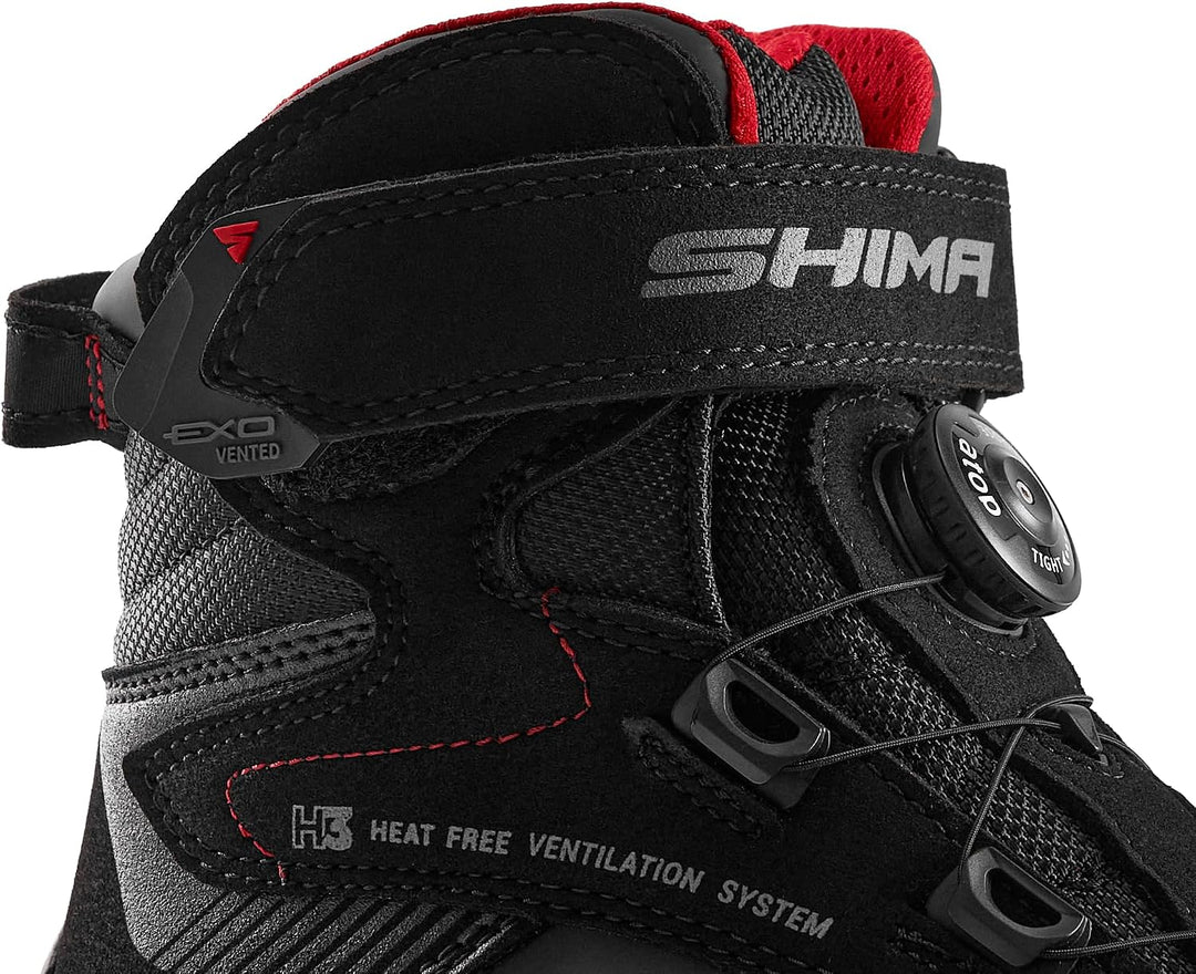 SHIMA EXO Vented, Motorradschuhe für Männer - Verstärkte Strassenreitschuhe mit ATOP-Verschlusssyste