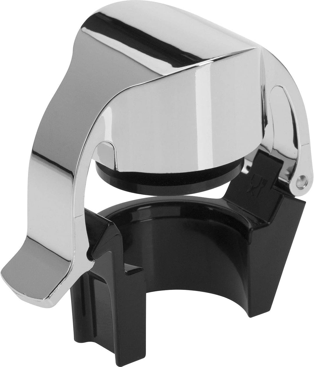 Westmark Sektflaschenverschluss/Klappverschluss, Kunststoff, Casco, Schwarz/Silber, 60022280, Verchr
