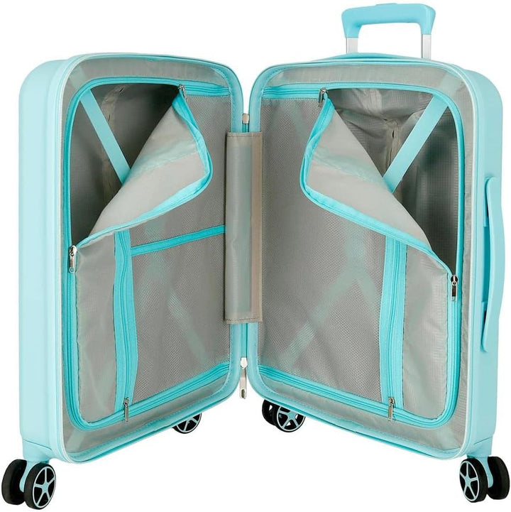 Disney Mickey und Minnie Travel Cabin Koffer Weiss 38x55x20 cms Starres ABS Seitliches Zahlenschloss
