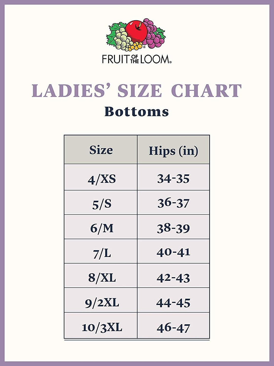 Fruit of the Loom Damen Underwear Panties (Regular & Plus Size) Unterwäsche im Bikini-Stil (6er Pack