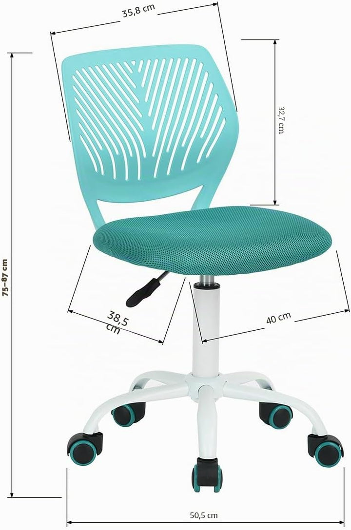 Homy Casa Schreibtischstuhl Verstellbarer drehbarer Bürostuhl Stoffsitz Ergonomischer Arbeitsstuhl o