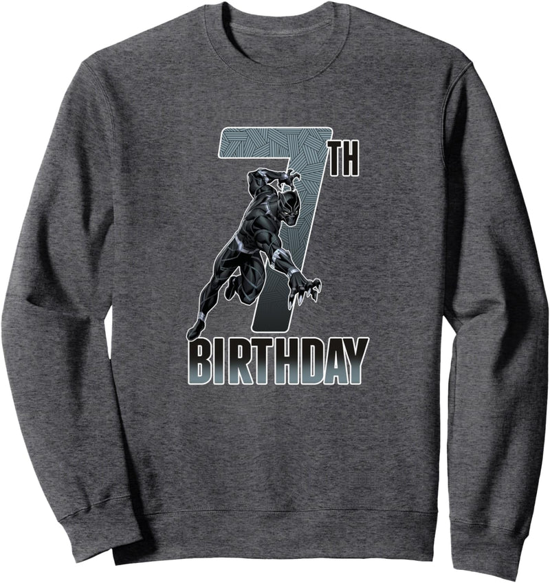 Marvel Black Panther Action Pose 7th Birthday Sweatshirt