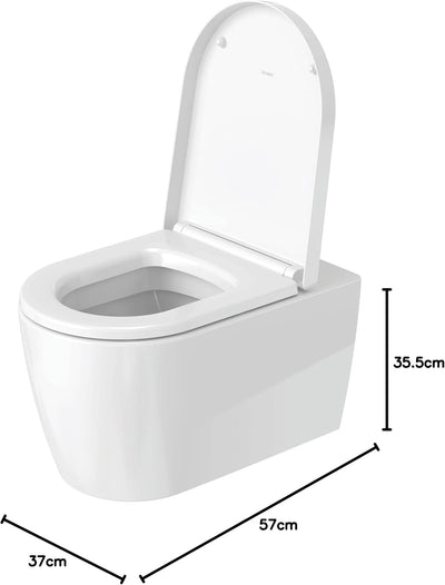 Duravit Wand-WC ME by Starck 570 mm Tiefspüler, rafix, weiss, 2528090000