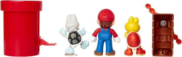 Jakks Pacific Dungeon Diorama Set, 6 cm Super Mario - Set de Figuras Mundo Dungeon Bunt, Verlies – S