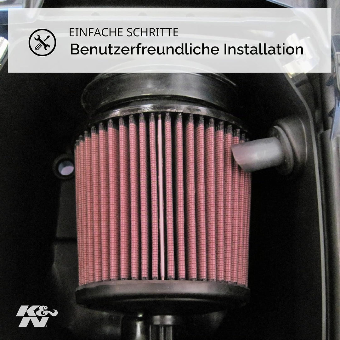K&amp;N PL-1003 Motorrad Tauschluftfilter, Rot