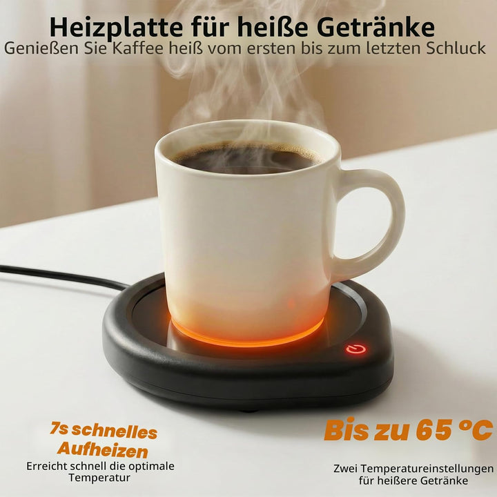 Kaffeetassenwärmer, Tassenwärmer mit Abschaltautomatik für den Schreibtisch, Teewasser-Milch-Wärmer,