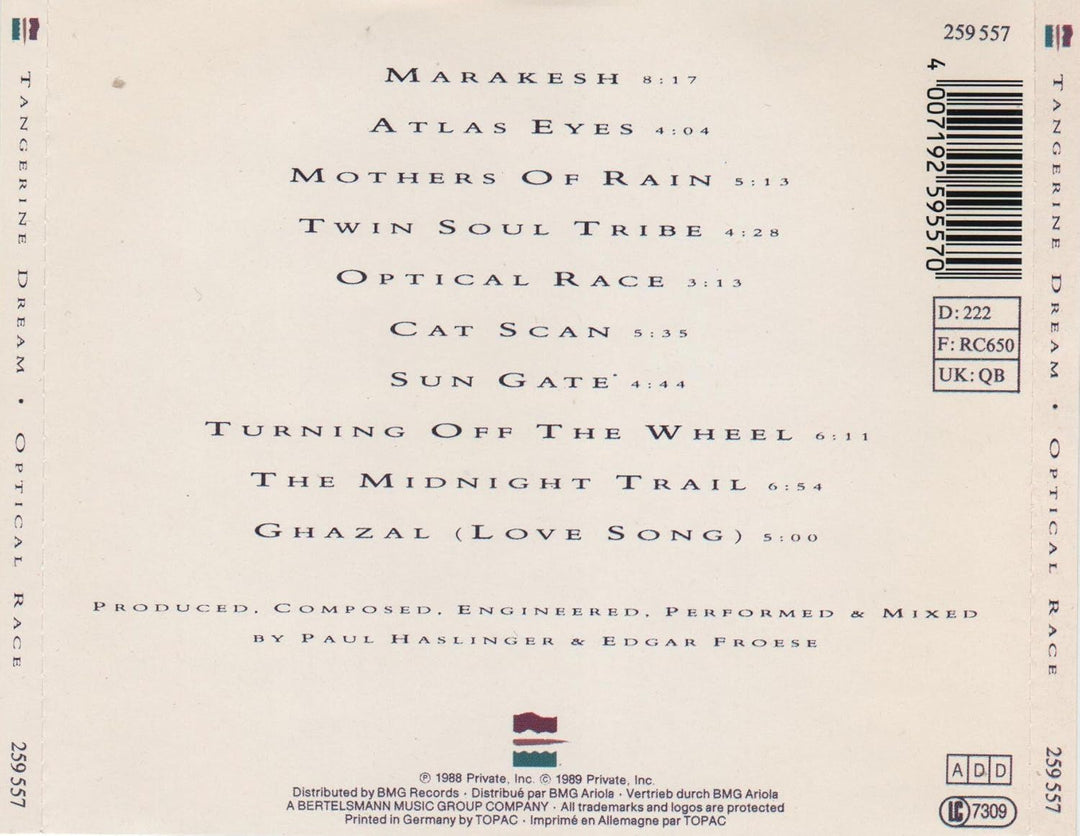 Optical Race, Audio-CD
