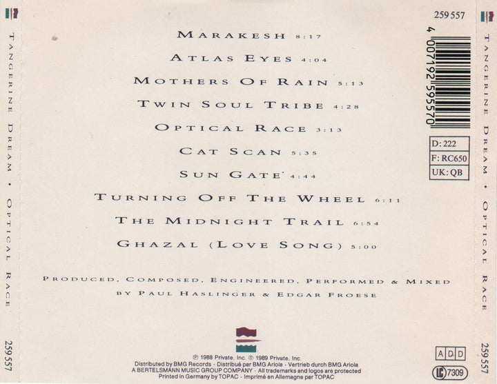 Optical Race, Audio-CD