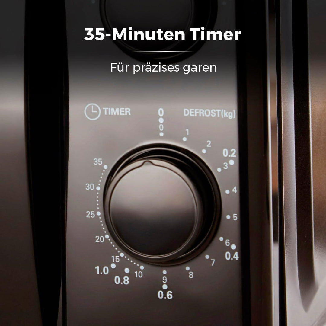 Tower T24034BLK 20 Liter 700W Manuelle Mikrowelle mit 5 Leistungsstufen und einem 35 Minuten Timer -