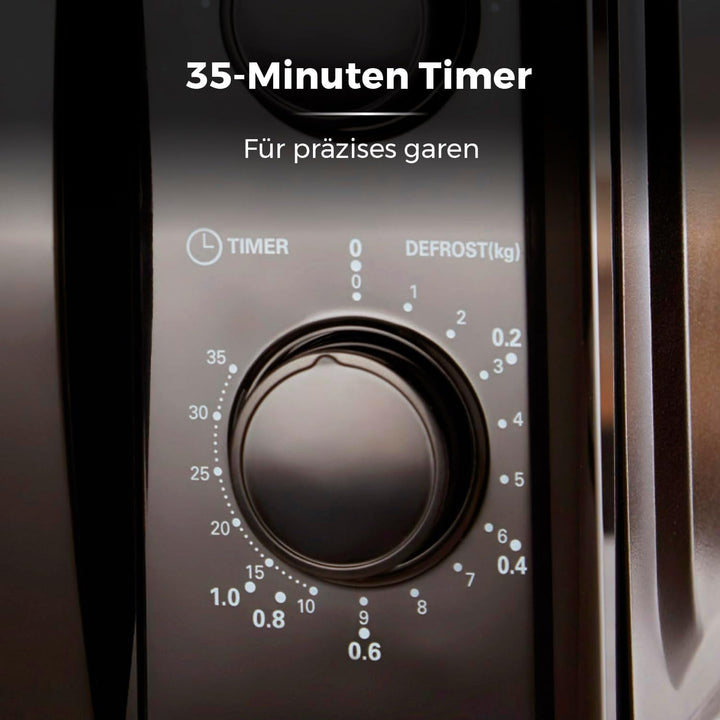 Tower T24034BLK 20 Liter 700W Manuelle Mikrowelle mit 5 Leistungsstufen und einem 35 Minuten Timer -