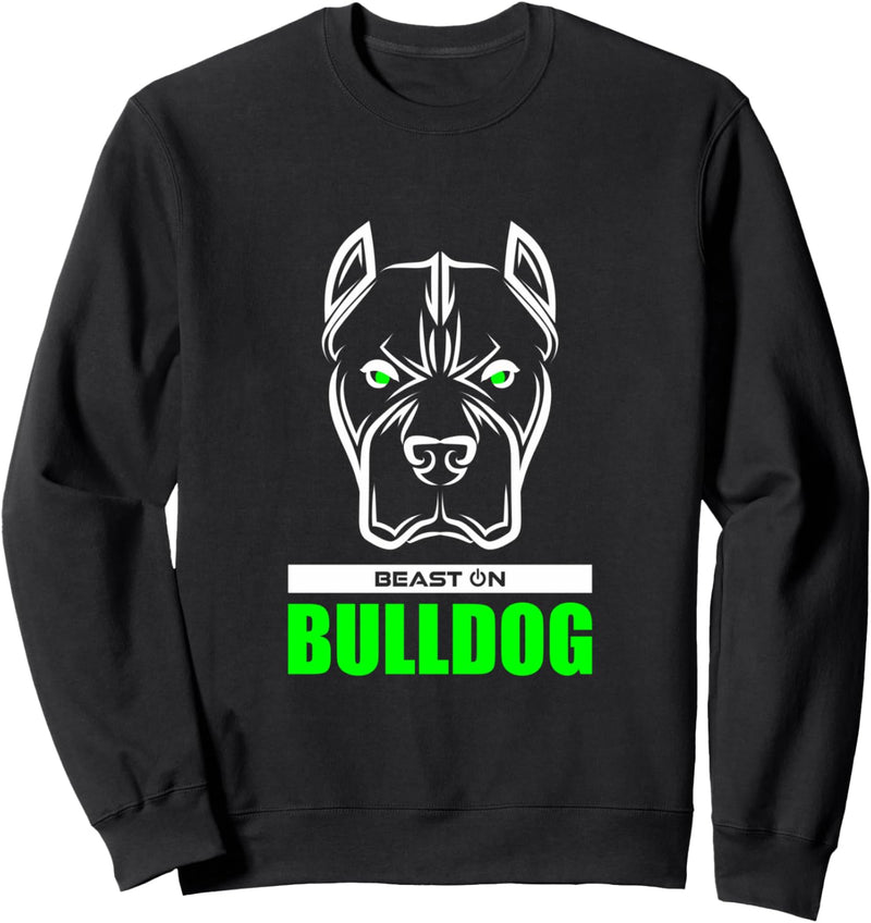 Bulldog Head Grün Gym Fitness Training Bodybuilding Workout Sweatshirt