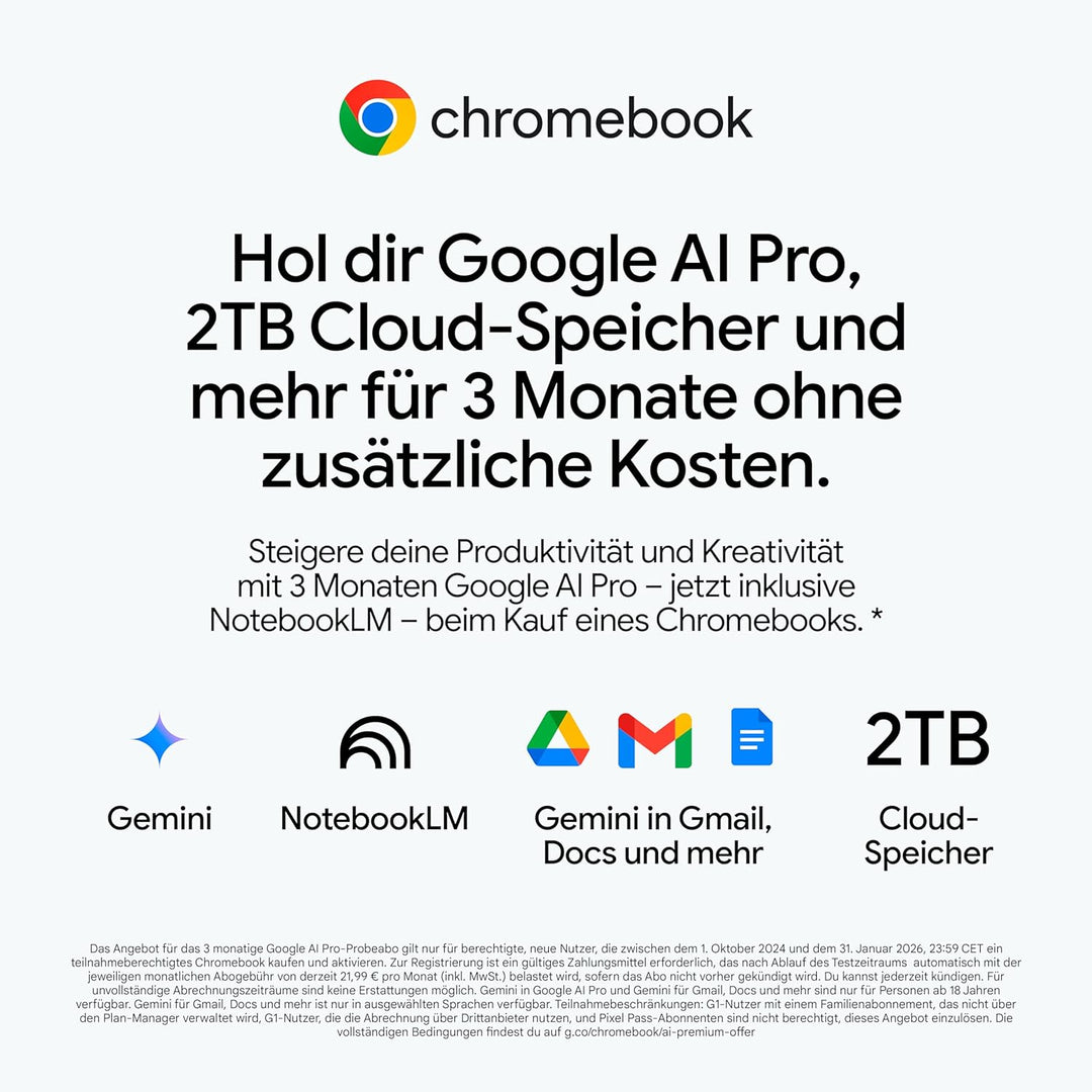 HP Chromebook x360, 14" Touchscreen, Intel Prozessor N100, 4 GB DDR4 RAM,128GB eUFS, Intel UHD Graph