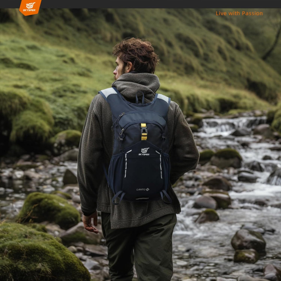 SKYSPER Wanderrucksack 15L Rucksack Klein Tagesrucksack Trekkingrucksack Travel Daypack Wandern Ruck