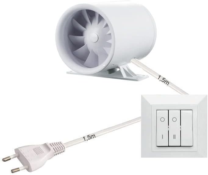 Rohreinschubventilator Soundless Turbine Duo - leise wie der Wind, stark wie eine Turbine (100mm mit