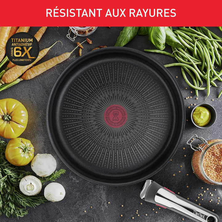 Tefal Ingenio Eco Resist Crêpe-Pfanne, 27 cm, stapelbar, Aluguss, Antihaftbeschichtung, Induktion L8
