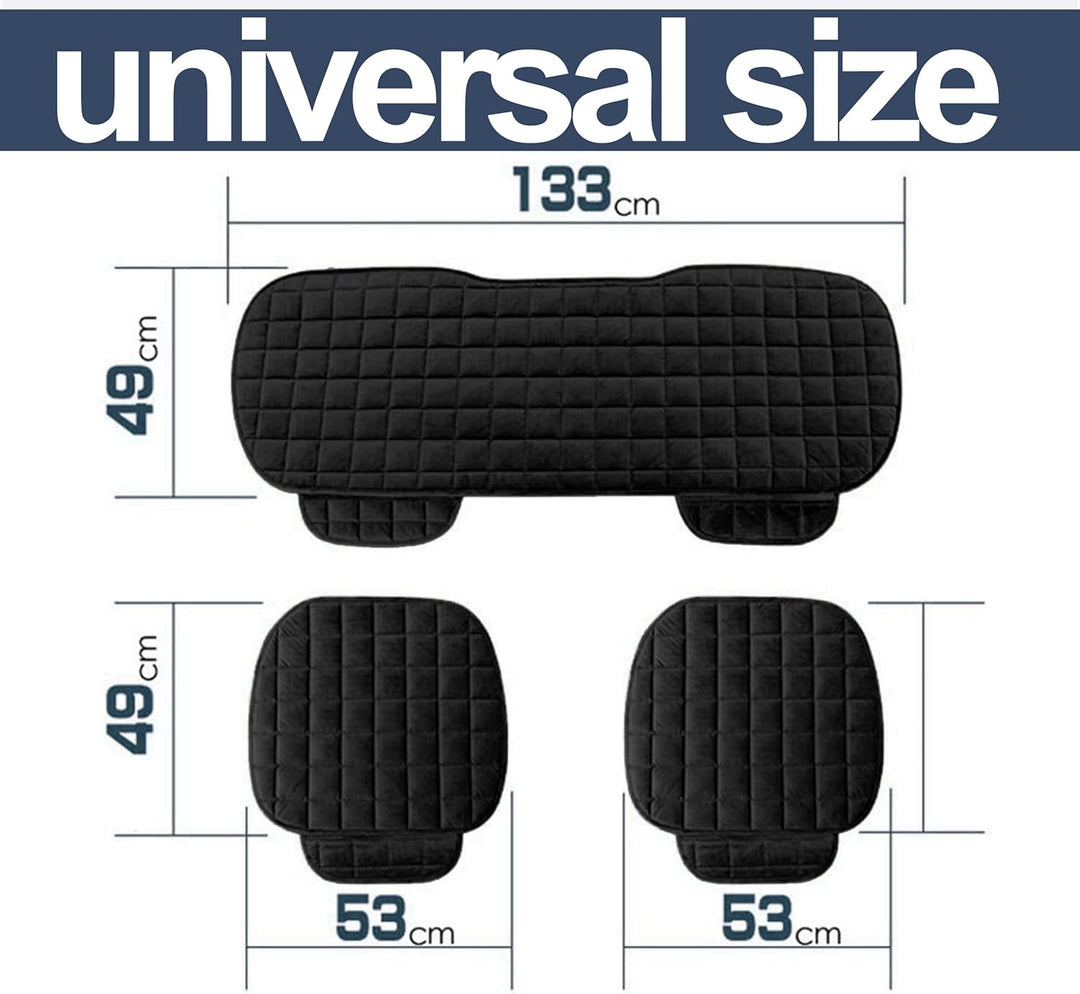 Auto Accessori Lupex - Universal-Autositzbezug 3-teilig, Sitzschutz 2 vorne und 1 hinten, Blau, Komf