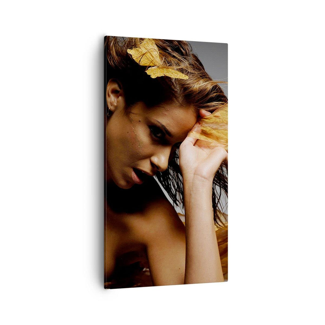 Bilder auf Leinwand 55x100cm Leinwandbild mit Rahmen Frau Pose Tanzen Gross Wanddeko Bild Schlafzimm