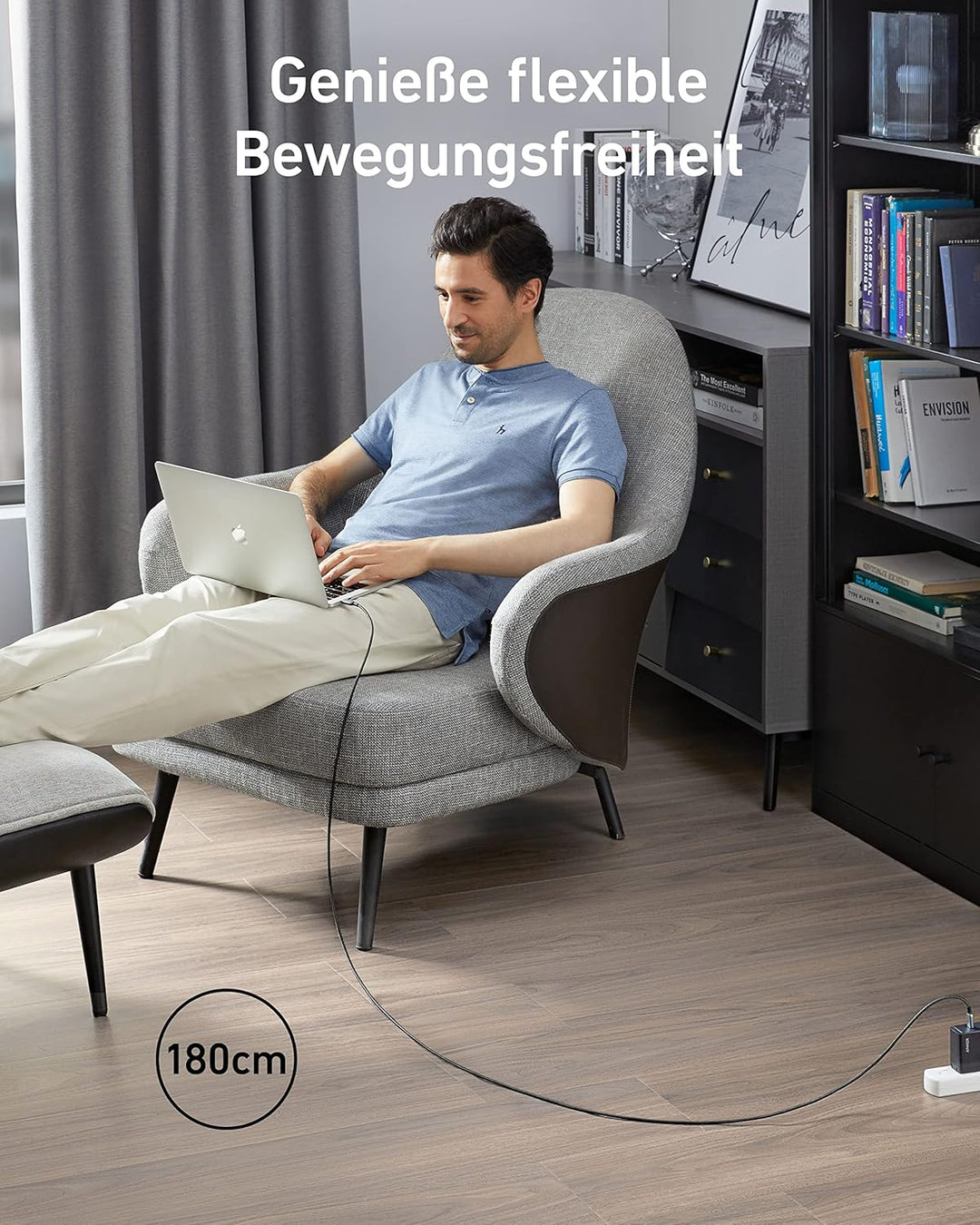 Anker 765 USB-C Kabel (140W 180cm), USB 2.0 Schnellladeleistung für MacBook Pro 2021, iPad Pro, iPad
