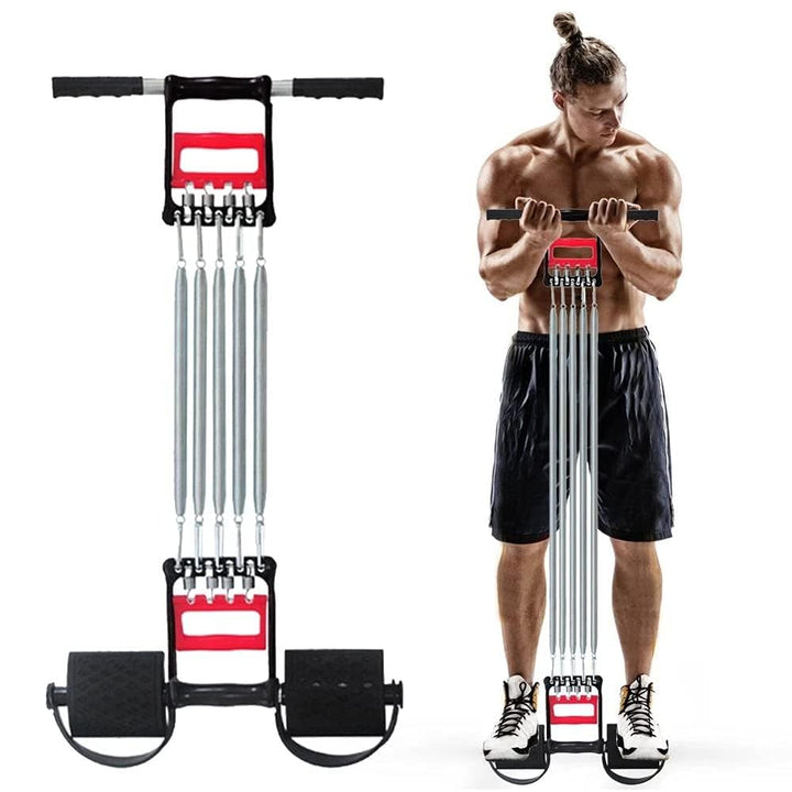 COVVY 3 in 1 Multifunktionale Sportgerät Bauchtrimmer + Handgreifer + Expander mit 5 Federn für Brus