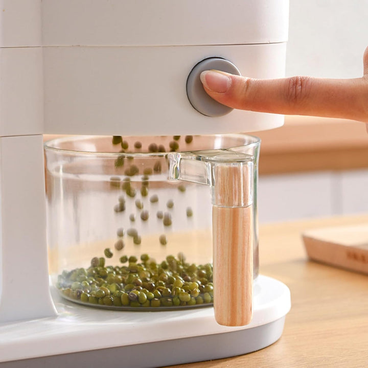 Reisspender - Haushalt Lebensmittel Container Für Trockenvorräte | Doppelkammer Küchen Cereal Spende