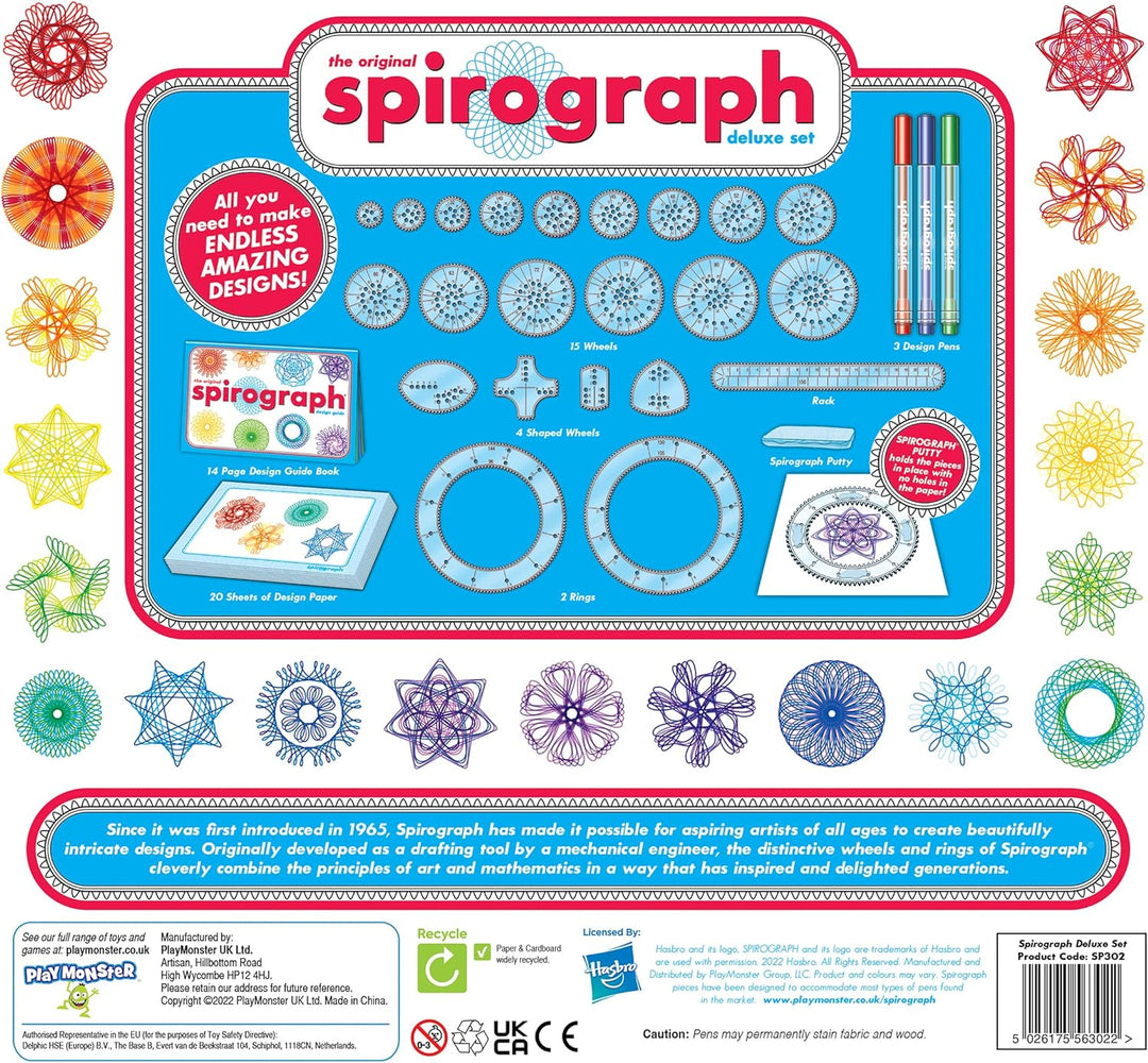 Deluxe Spirograph, mehrfarbig, Einheitsgrösse (SP302)