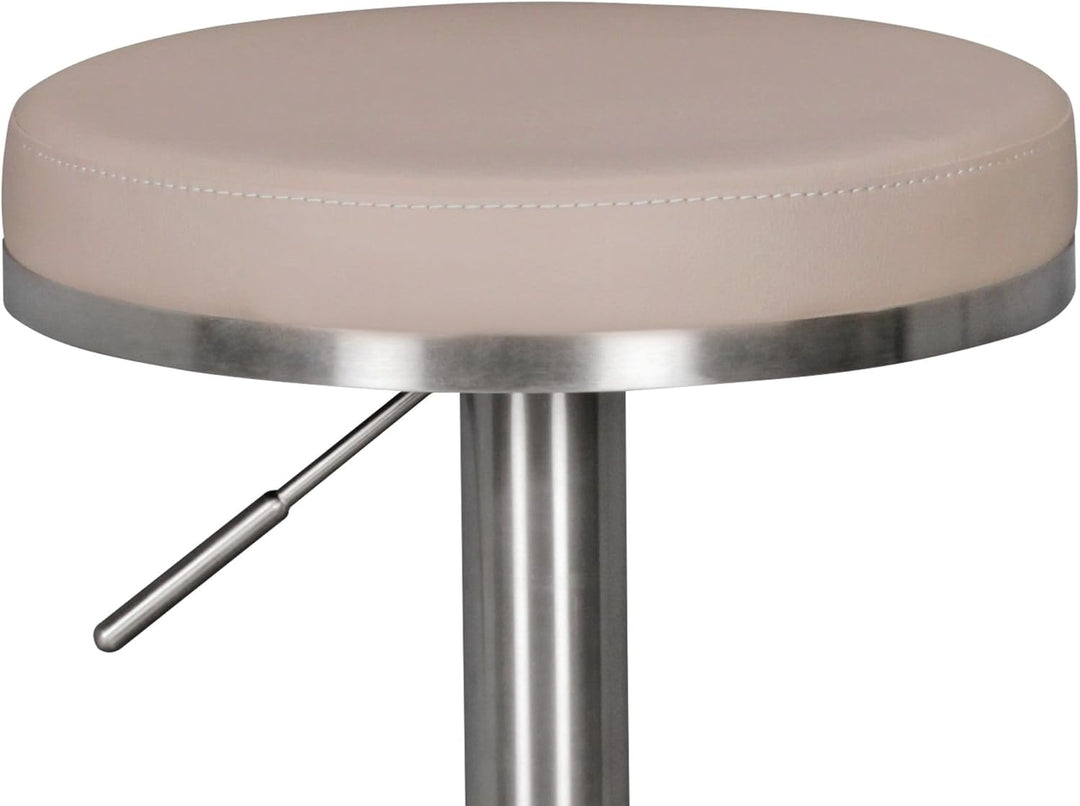 FineBuy Barhocker Edelstahl höhenverstellbare Sitzhöhe 57-82 cm, Barstuhl Modern 360° Drehbar, Trese