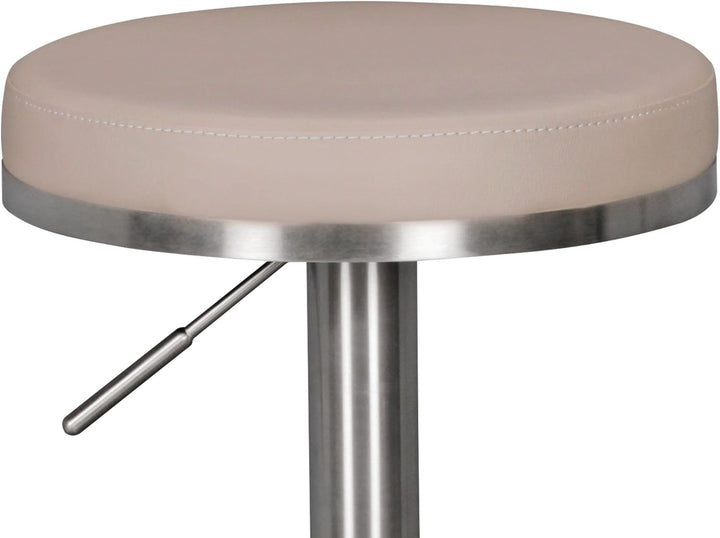 FineBuy Barhocker Edelstahl höhenverstellbare Sitzhöhe 57-82 cm, Barstuhl Modern 360° Drehbar, Trese
