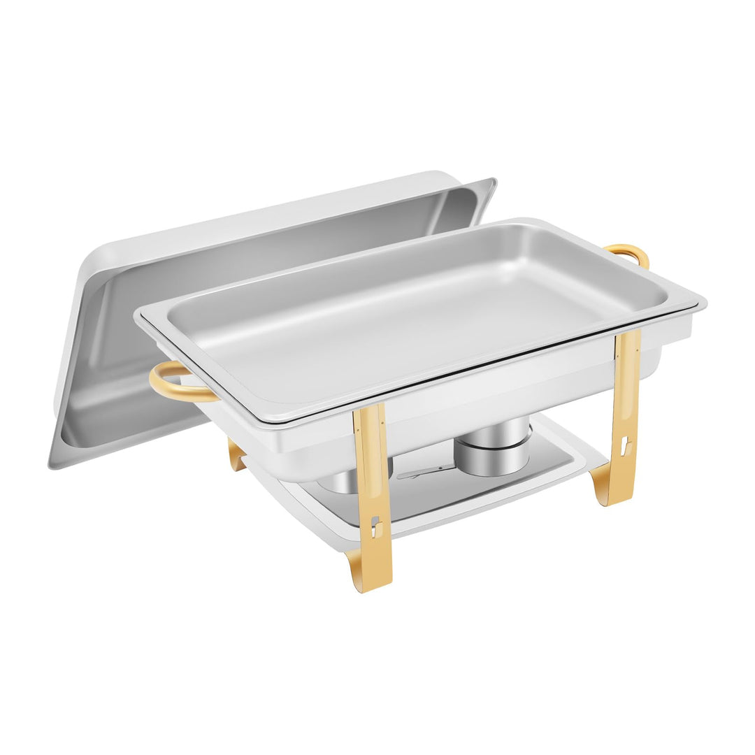 9L Chafing Dish Speisewärmer, 63 * 35 * 32cm Edelstahl Warmhaltebehälter, Grosse Kapazität, für Buff
