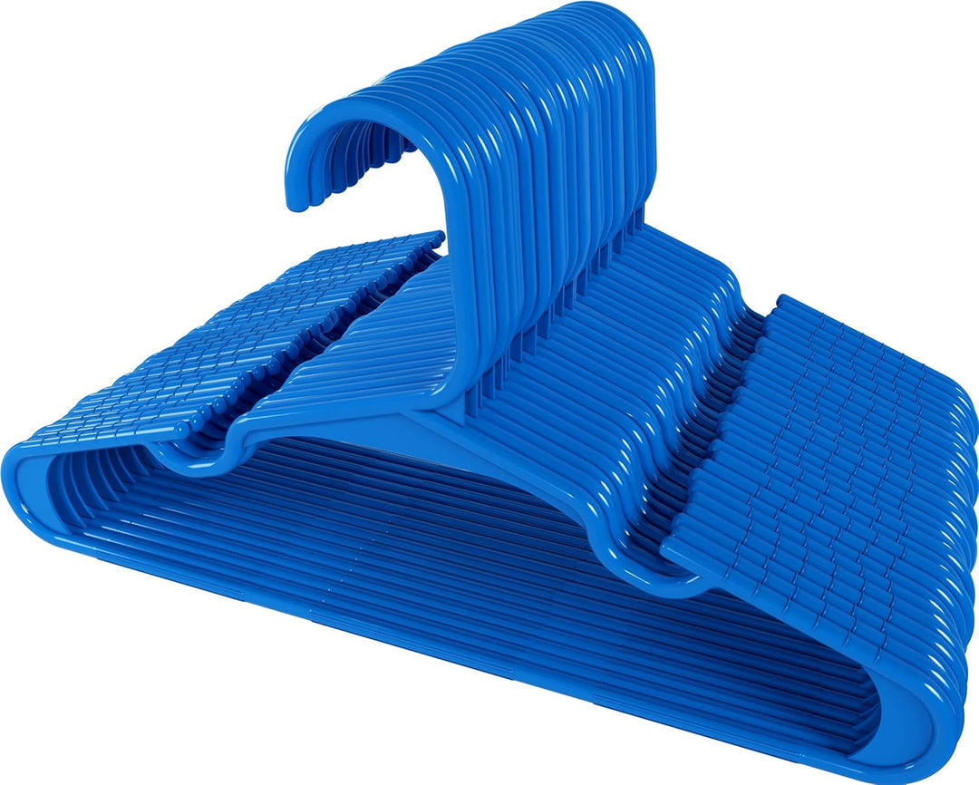 Utopia Home Kabellose Kleiderbügel aus Kunststoff, Blau, 60 Stück Blau Pack of 60, Blau Pack of 60
