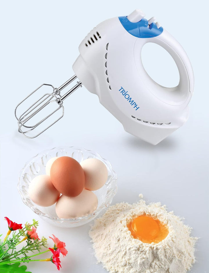 Triomph ETF2121 Handmixer/weiss/blau, 18 x 5 x 28 cm