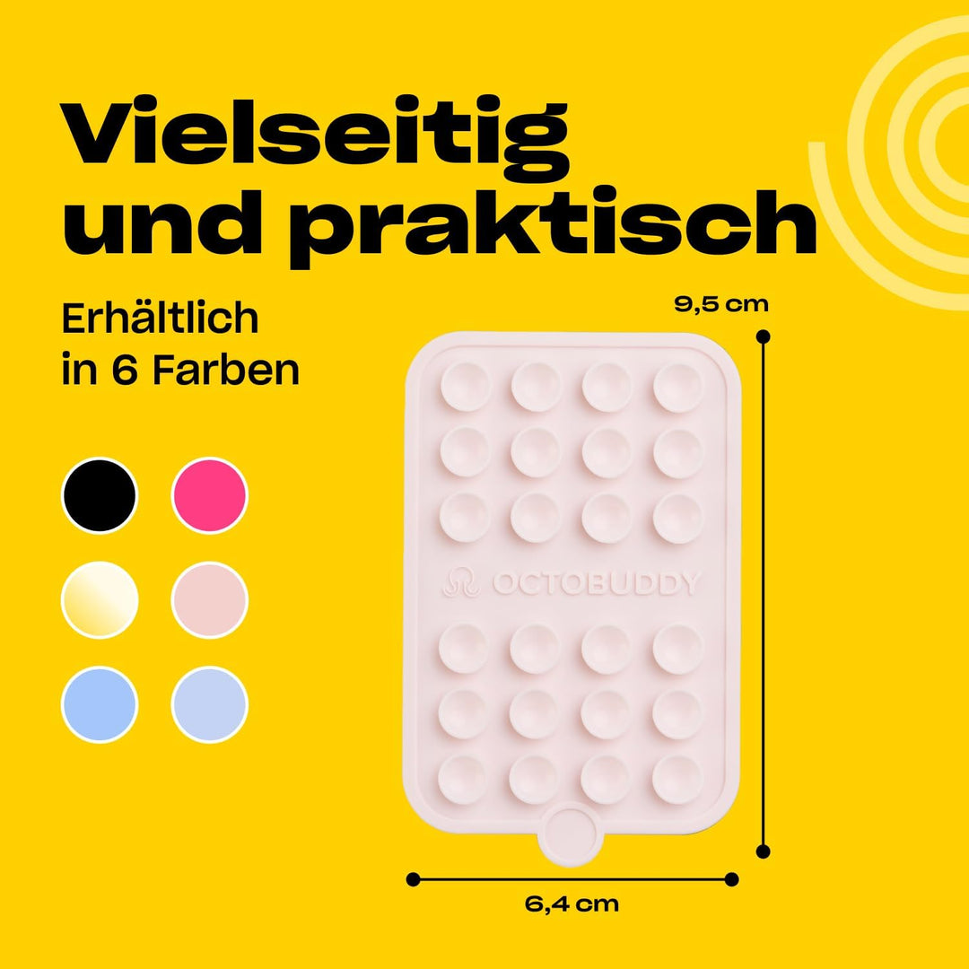 OCTOBUDDY Double - doppelseitige Silikon-Saugnapf Halterung fürs Handy - freihändige Saugnapfhalteru