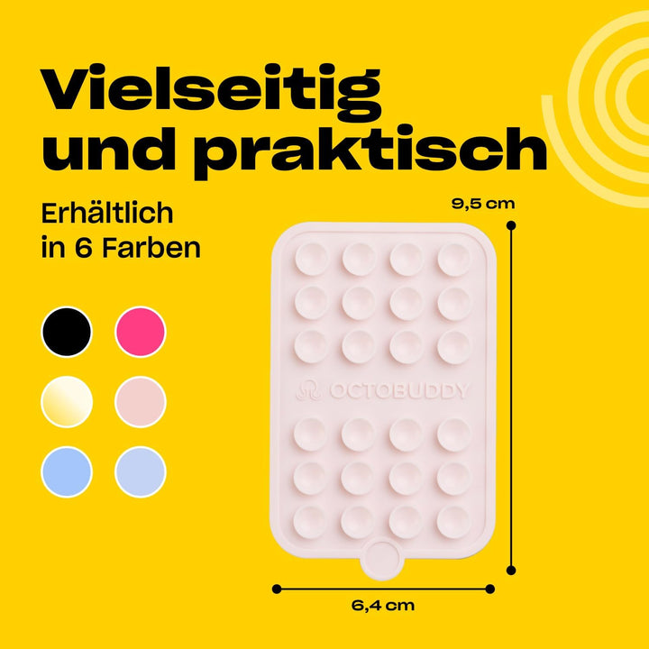 OCTOBUDDY Double - doppelseitige Silikon-Saugnapf Halterung fürs Handy - freihändige Saugnapfhalteru
