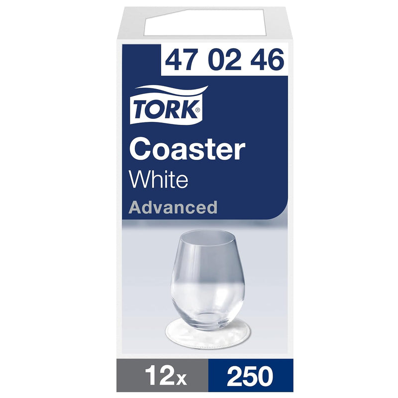 Tork 470246 Untersetzer weiss für Gläser und Tassen in Advanced-Qualität / extra dickes Papier / ide