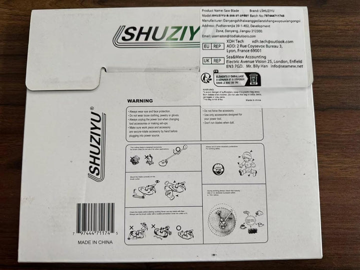 LSHUZIYU 305MMx3.5MM-3T, 2 Stück, 25.4mm Dorn mit Adapter 22.23-20-16mm, Freischneiderklinge, Freisc