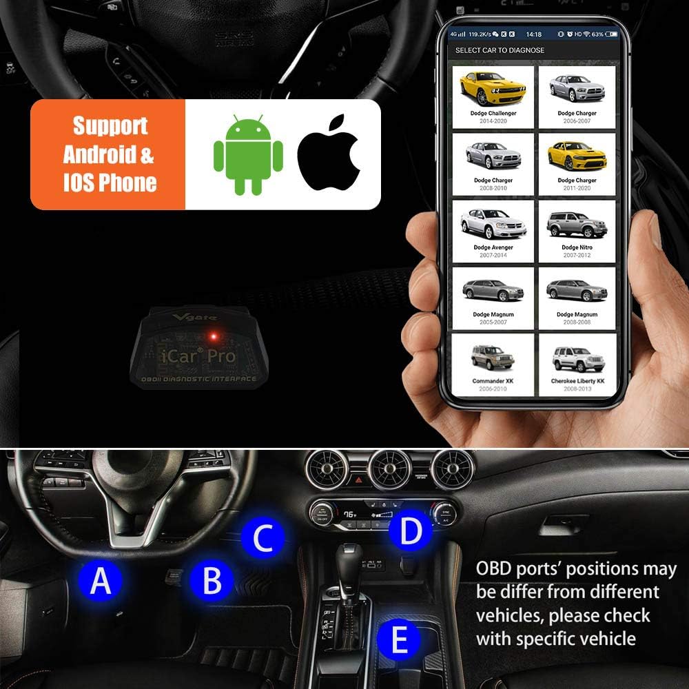 Vgate iCar Pro Bluetooth 4.0 OBDII-Scanner für Android & iOS Wireless Obd2 Car Code Reader Diagnoseg