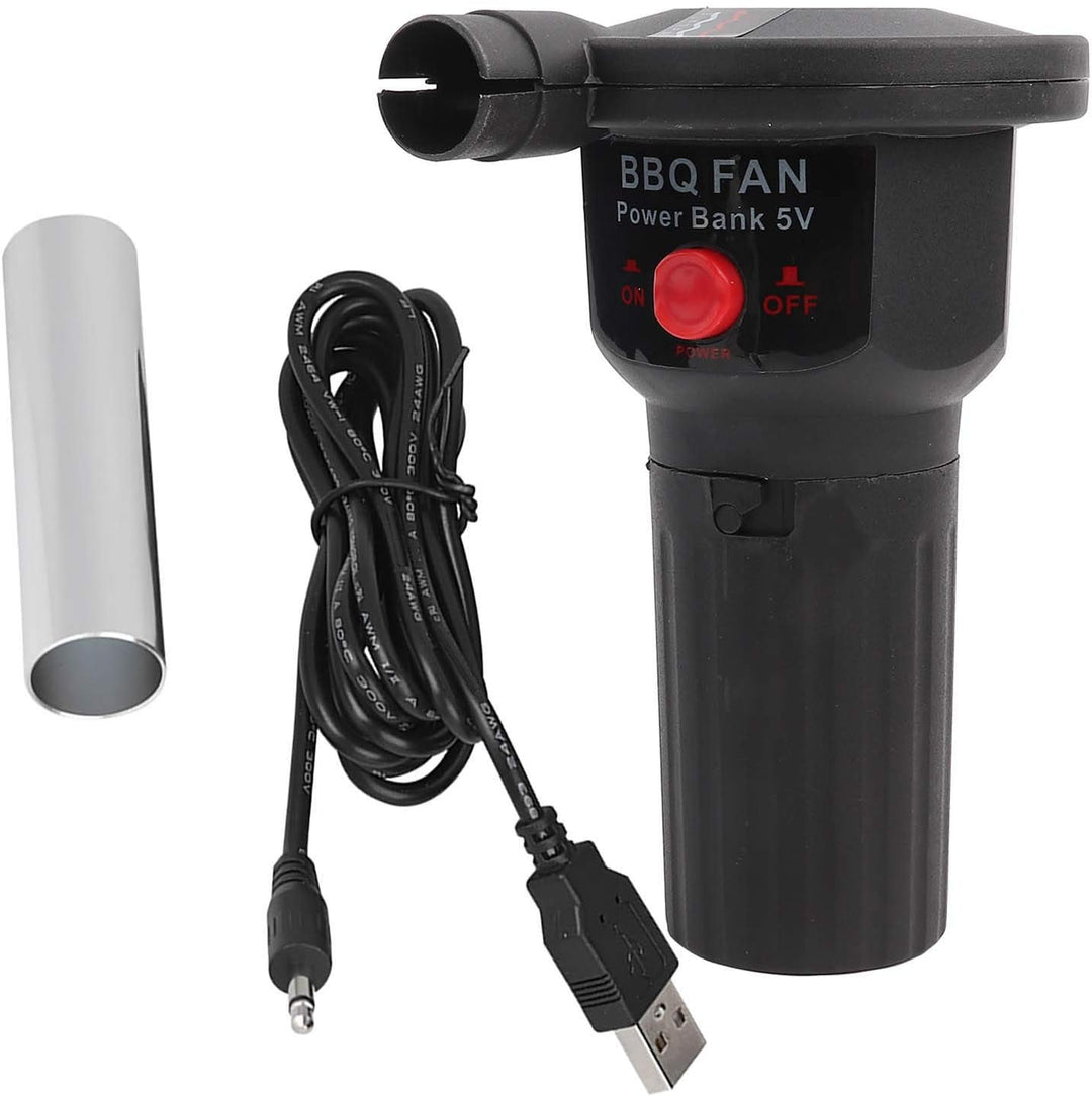 Haofy Grillluftgebläse Tragbares Grillgebläse mit USB-Kabel, Handgrill-Ventilator Grillstrom-Luftgeb