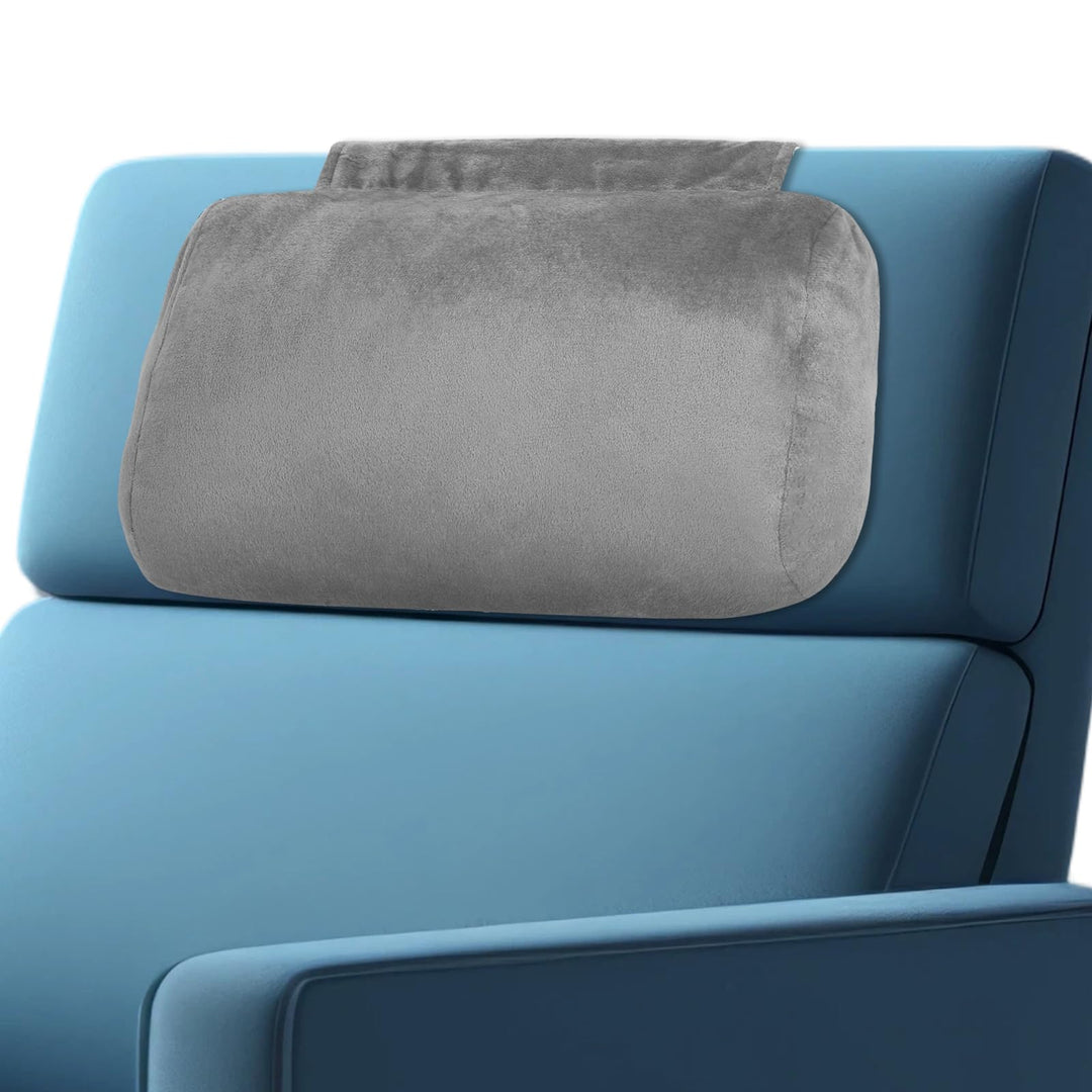 Ergonomisches Samt Nackenkissen für Stühle und Sofas | Rutschfest mit 2 Taschen, abnehmbarer Bezug,