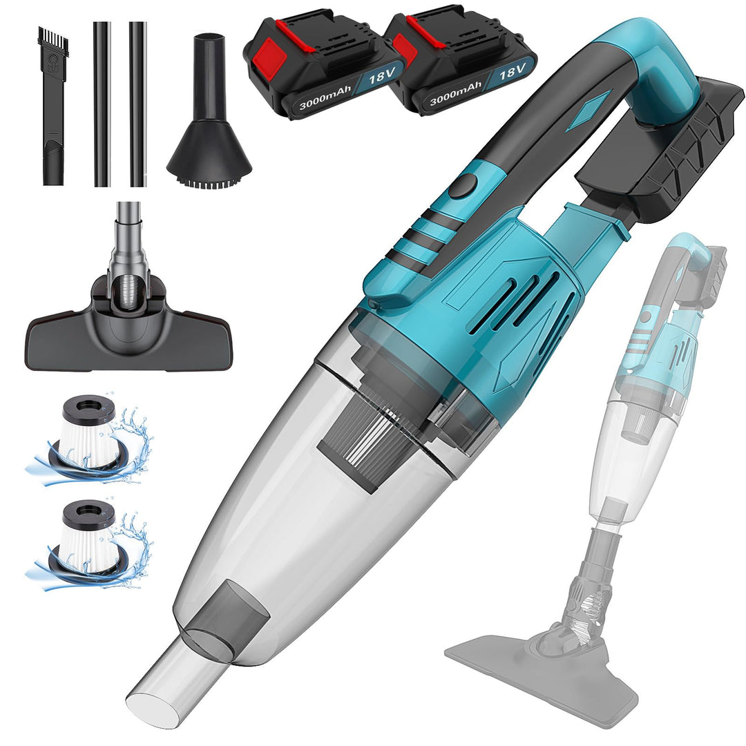 Schnurloser Handstaubsauger Kompatibel mit Makita 18V Akku BL1840 BL1850b, 15000 Pa 4-in-1 Multifunk