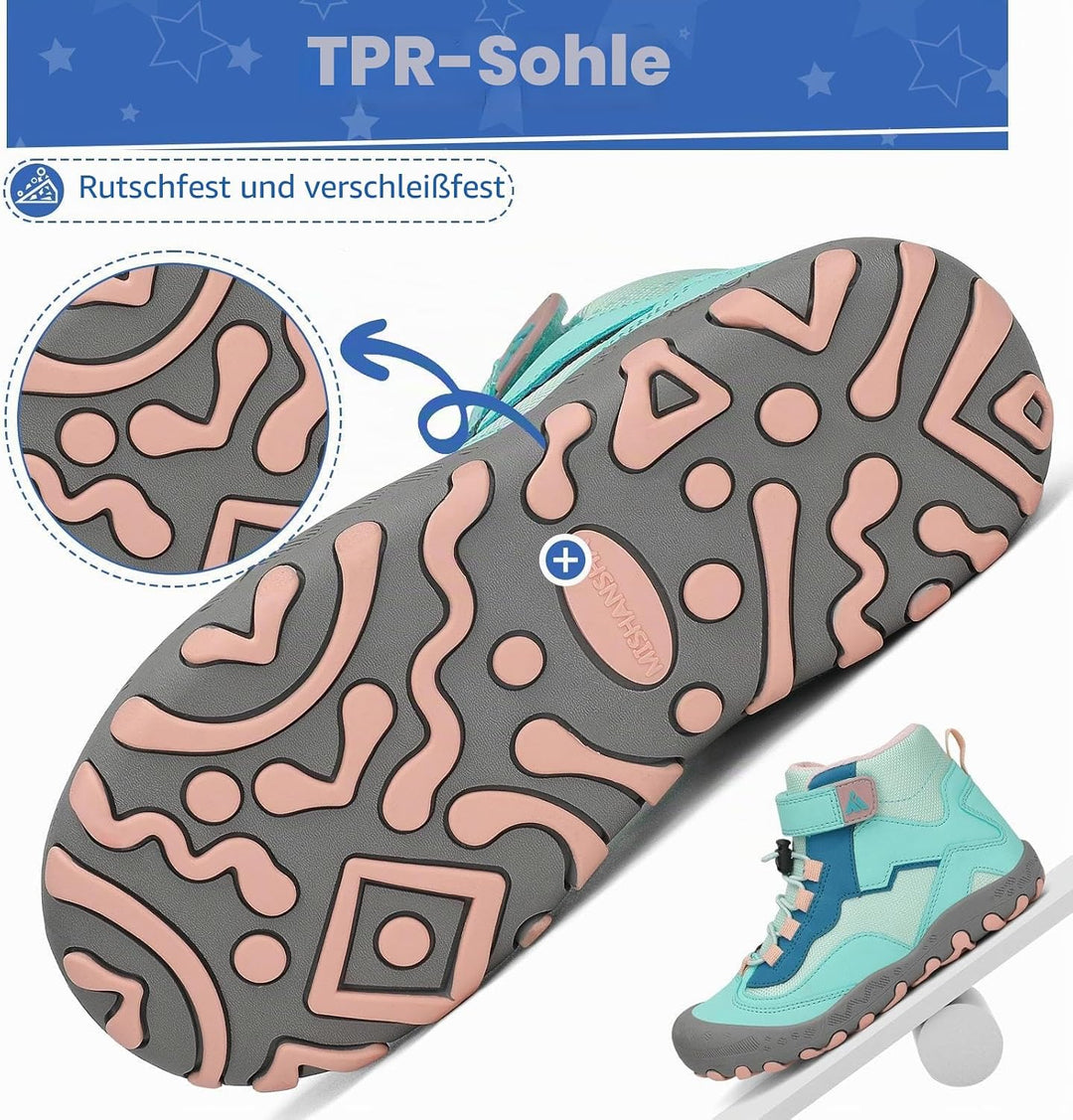 Mishansha Kinder Wanderschuhe rutschfest Trekkingschuhe Jungen Atmungsaktiv Outdoor Walkingschuhe Gr