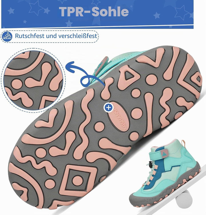 Mishansha Kinder Wanderschuhe rutschfest Trekkingschuhe Jungen Atmungsaktiv Outdoor Walkingschuhe Gr
