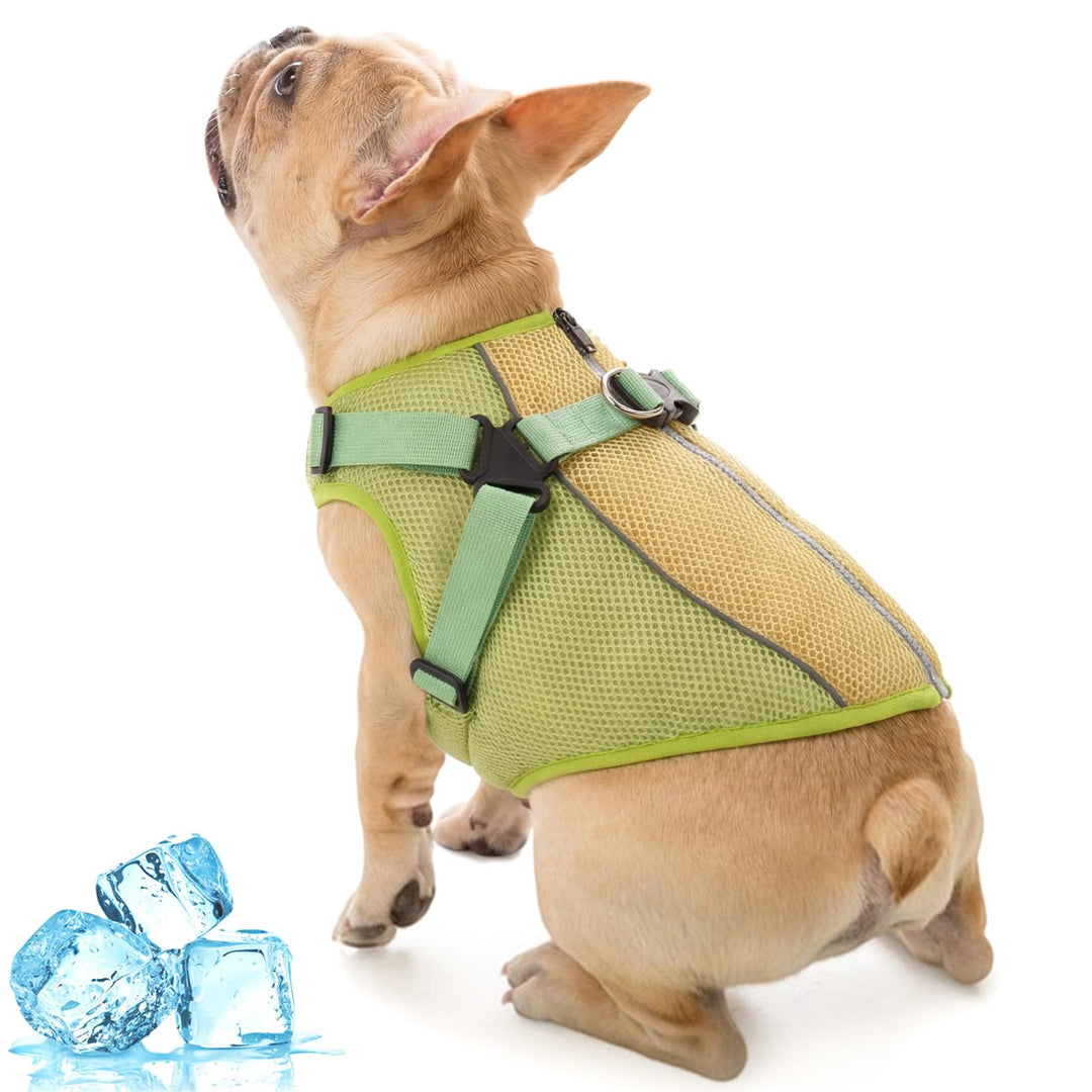 Kühlweste für Hunde mit Geschirr, Kühler Jacke Dogs Cooling Vest für Outdoor Jagd Training Und Campi