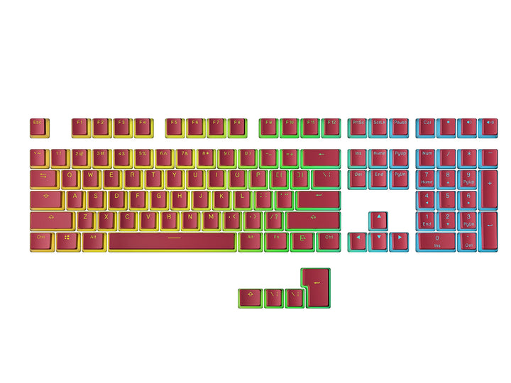 Ranked Pudding PBT-Tastenkappen | 112 Double Shot Transluzent ANSI US- und ISO-Layout | OEM-Profil f