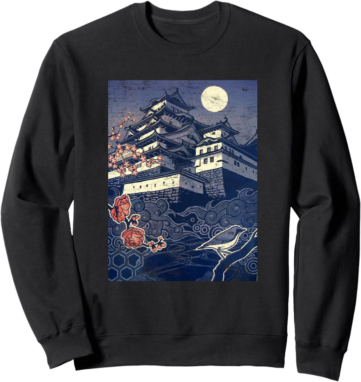 Japanese Castle Temple Anime Japan Vintage Retro Aesthetic Sweatshirt
