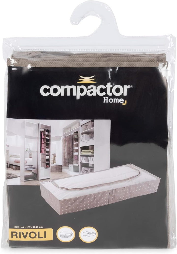 Compactor RAN9816 3er Set extra Flache Unterbettkommode, staubdicht, Beige/Weiss, Polypropylen und E
