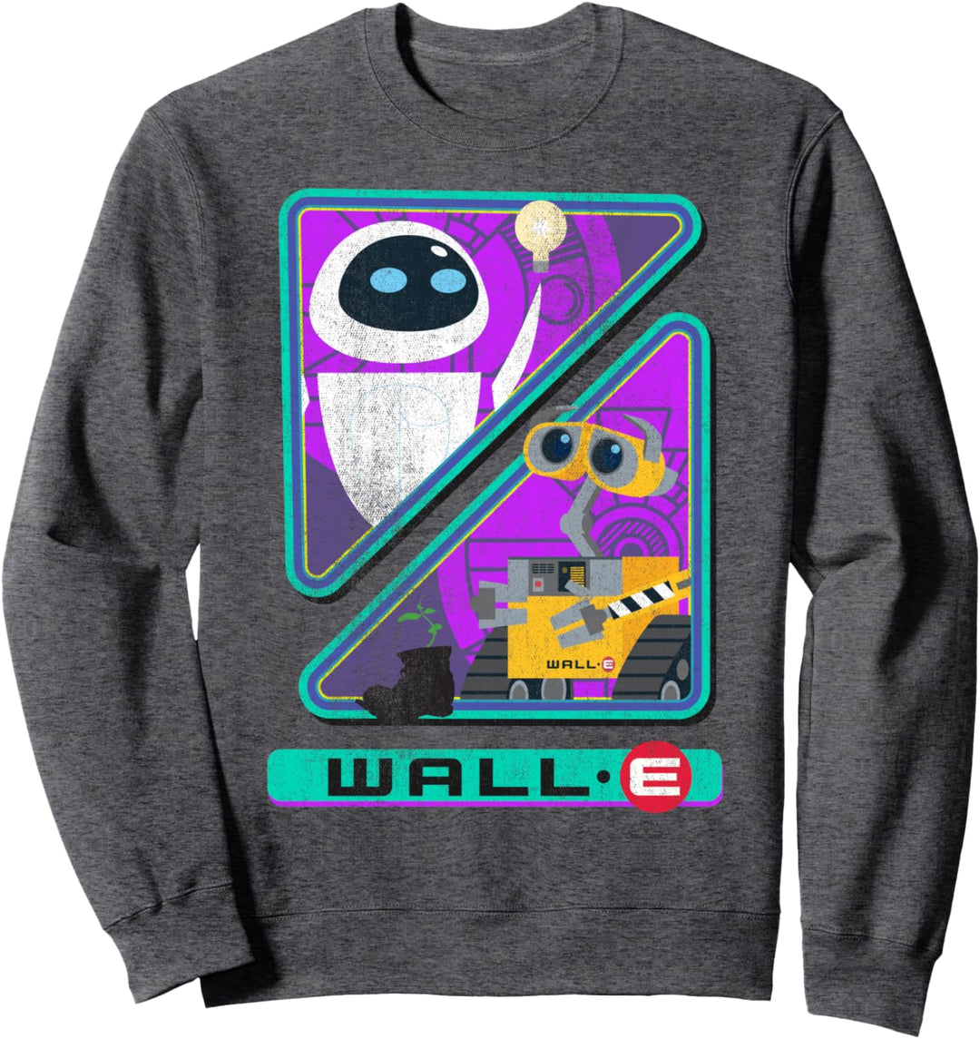 Disney Pixar Wall-E And Eve Triangle Panel Portraits Sweatshirt