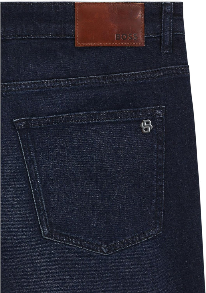 BOSS Herren Delaware BC-L-C Blaue Slim-Fit Jeans aus komfortablem Stretch-Denim 30W / 32L Dark Blue4