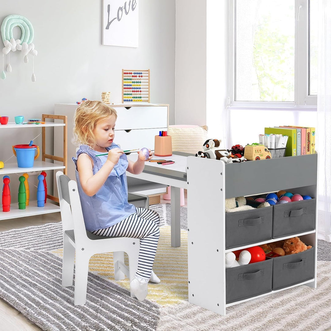 MAMIZO Kindertisch mit 2 PCS Stühlen, Maltisch & Basteltisch Kinder, Tisch & Stühle Kinderzimmer Set