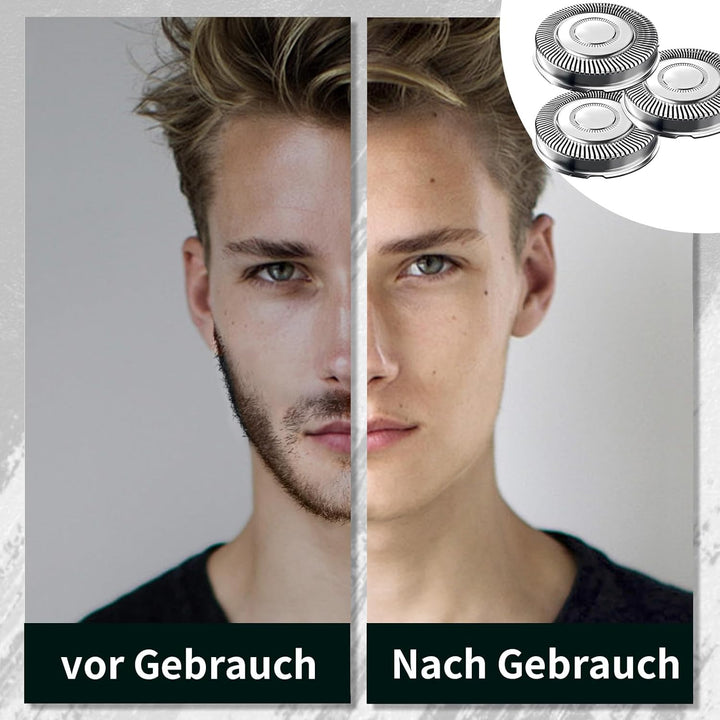 3 Stück SH71/52 Ersatzscherkopf Compatible with Series 7000 Rasierer Ersatzköpfe mit Reinigungsbürst