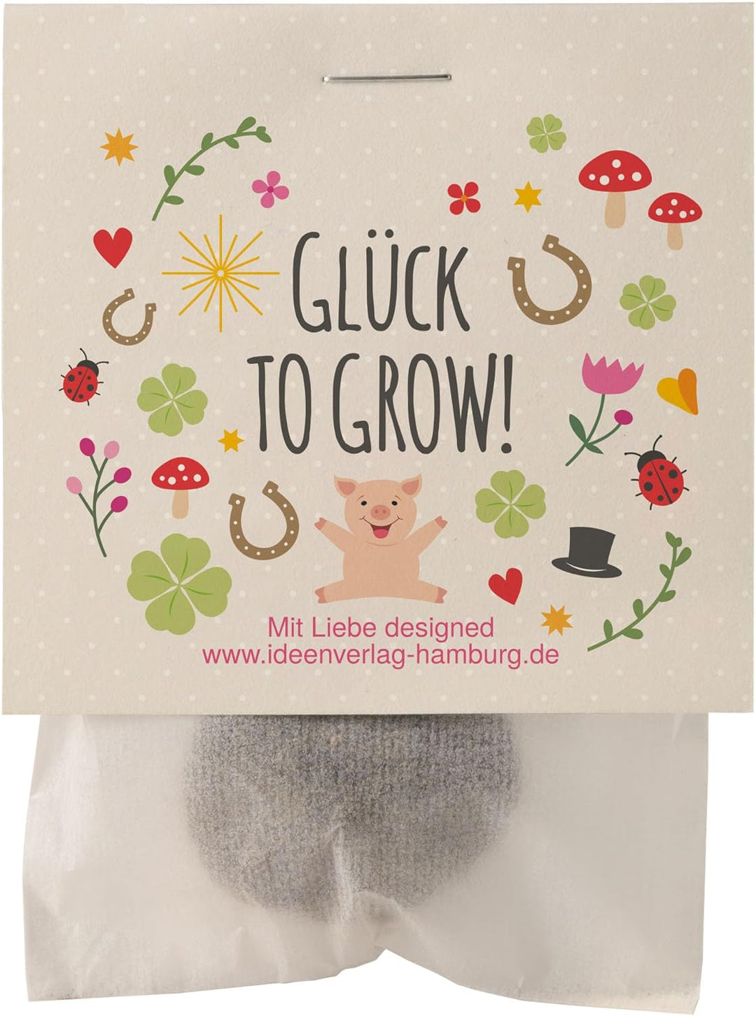 10x "Glück to grow" Samenbomben/Glücksbringer/kleine Geschenke Kollegen Saatbomben Geschenk Gäste Ge