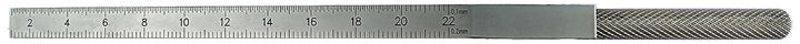 WRS Präz.-Messkeil, rostfrei, mattverchromt, Messbereich 1,0-22,0 mm, 200 mm lang, Ablesung: oben 0,